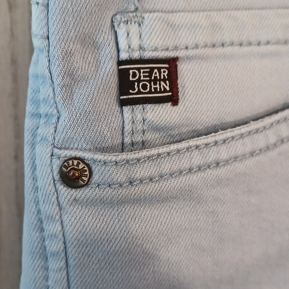NWT Dear John Jeans, Size 27, Lt Blue, Cuffed Crop, 30W x 24L, Stretch Denim - Picture 9 of 11